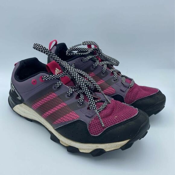 Adidas Womens Kanadia Tr7 Trail Running Shoes Pink AQ4813 Low Top Lace Up 8.5M - Picture 1 of 11